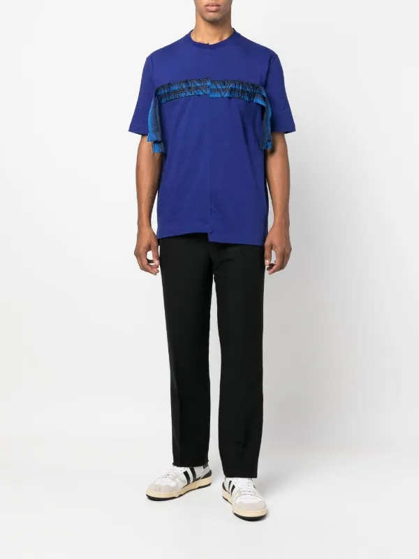 Lanvin logo-embroidered Cotton T-shirt | Blue | FARFETCH Lanvin logo-embroidered Cotton T-shirt | Blue | FARFETCH