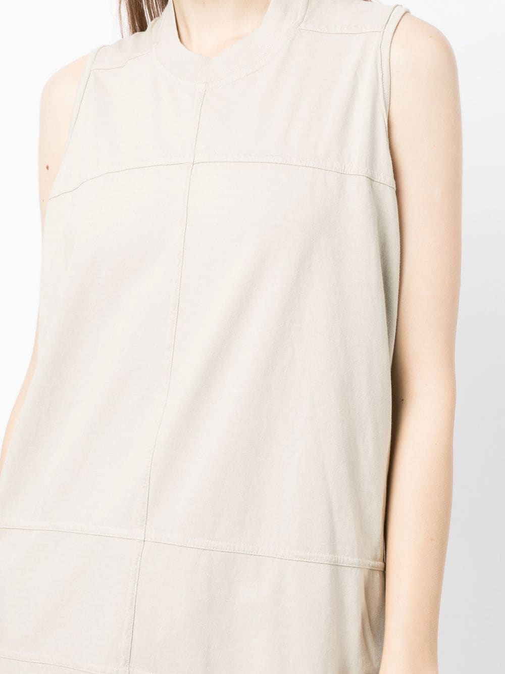 Shop Rick Owens Drkshdw Panelled Crew-neck Tank Top In Green