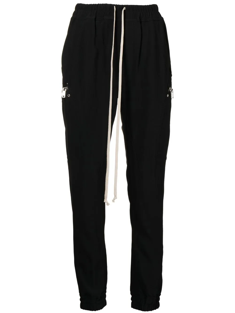 

Rick Owens pantalones tapered con cordones en la pretina - Negro