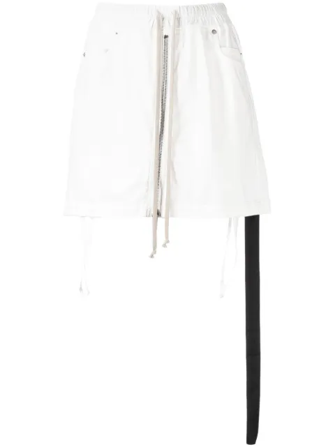 Rick Owens DRKSHDW drawstring denim mini skirt
