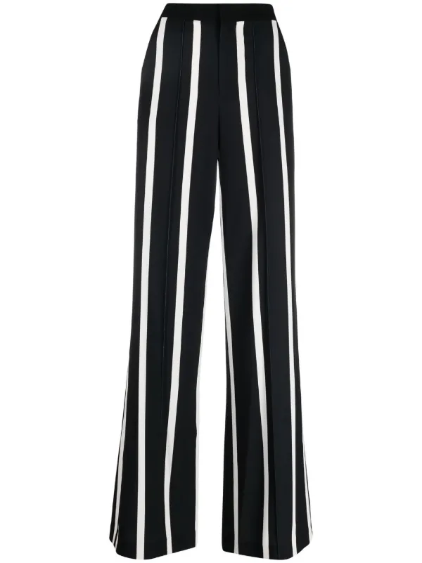 alice and olivia black and white striped pants