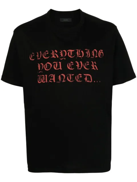 AMIRI Everything スローガン Tシャツ