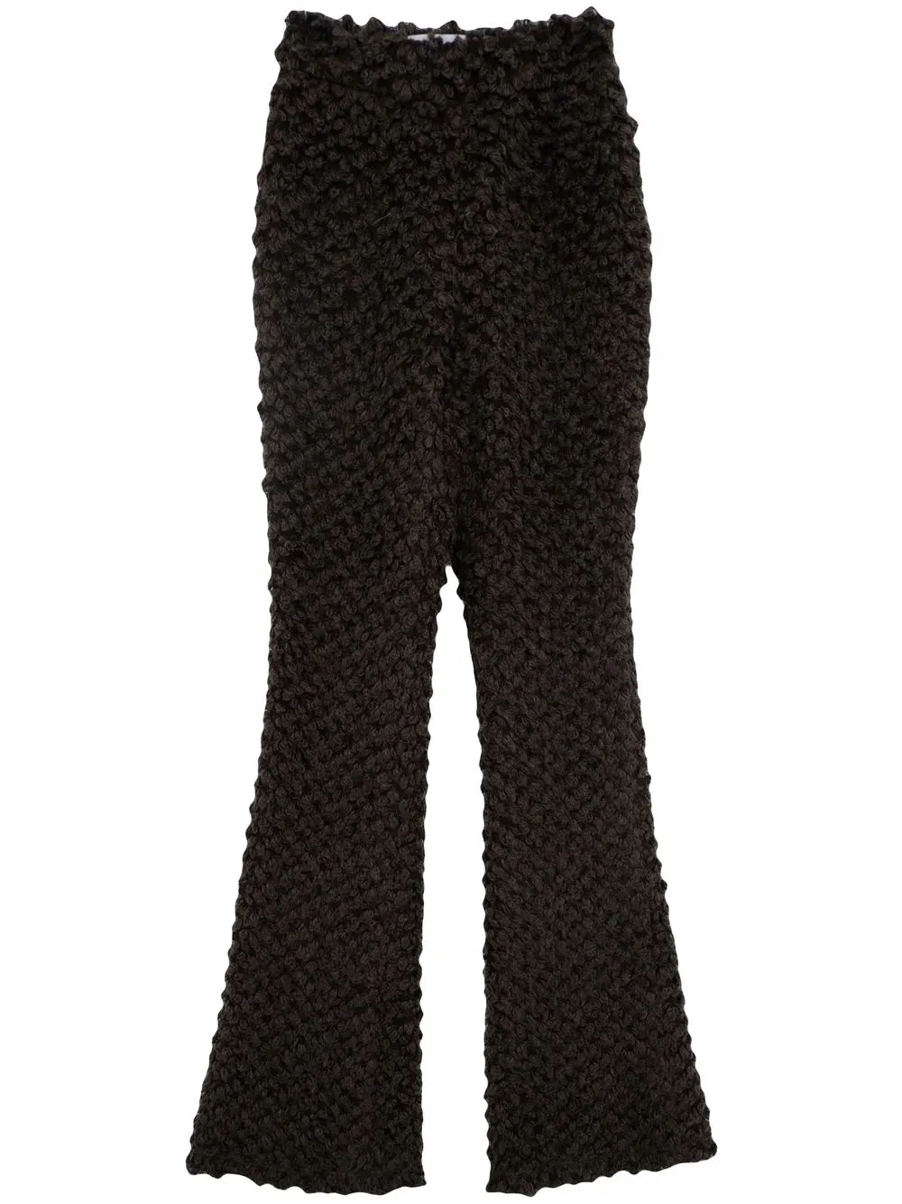 

Rokh flared chunky-knit trousers - Black