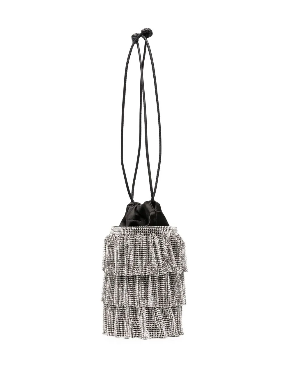 Shop Alexander Wang Crystal-mesh Bucket Bag In Black