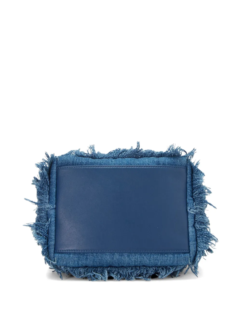 Chanel Pre-owned 2015 Rare Cruise Fringe Drawstring Bucket Bag in Blue, view 4