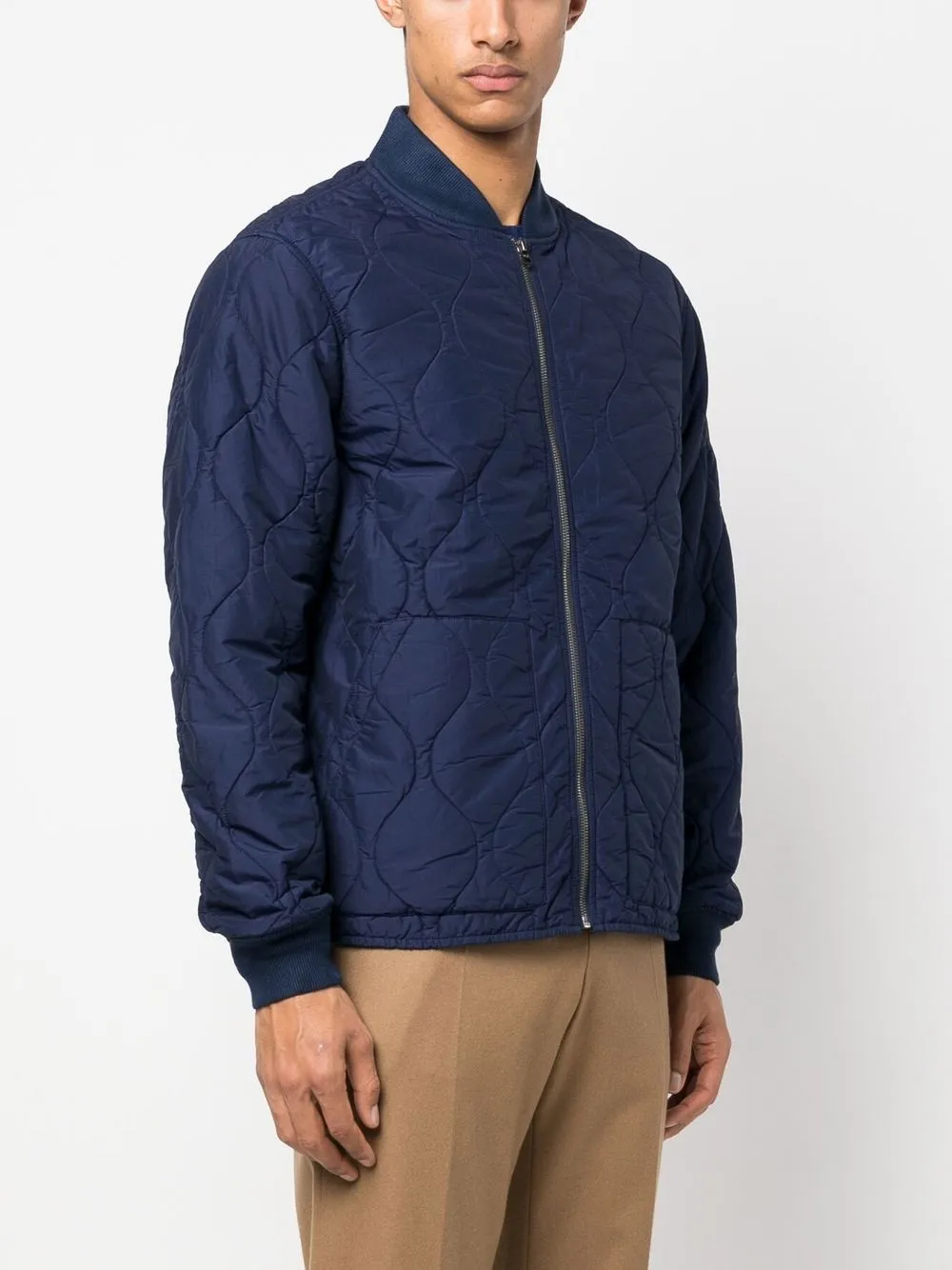 Quilted bomber jacket