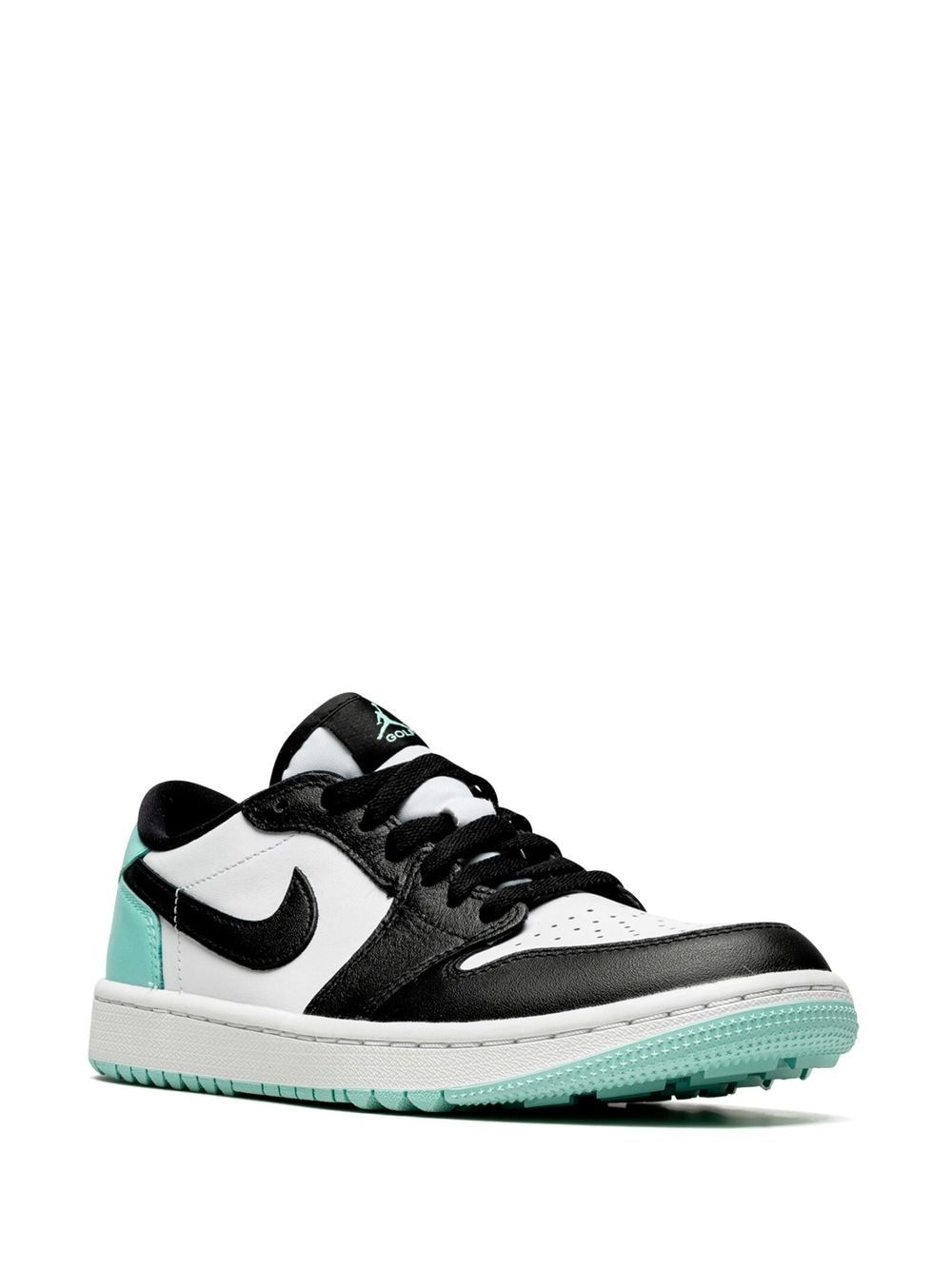 Shop Jordan Air  1 Low G "white/black-copa" Sneakers In Green