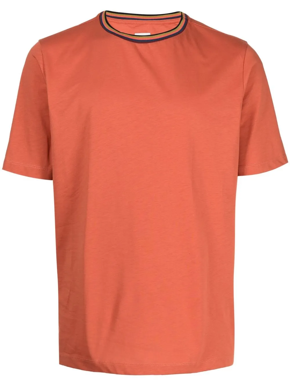 

Paul Smith rainbow-stripe organic-cotton T-shirt - Orange