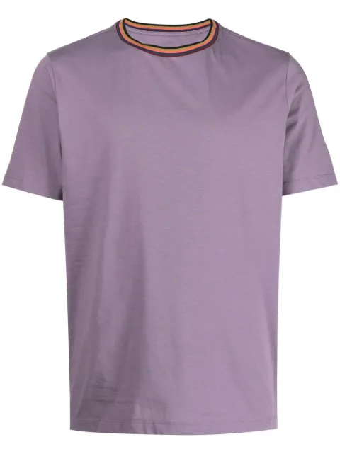 rainbow-stripe organic-cotton T-shirt