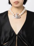 Vivienne Westwood Neysa pearl choker necklace - Silver