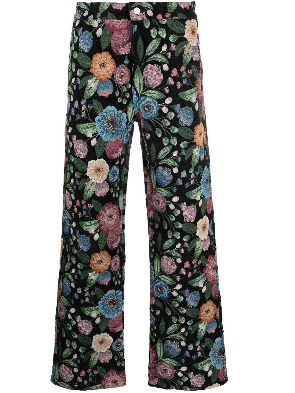 

Andersson Bell floral straight-leg trousers - Black