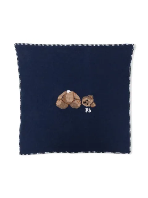 Palm Angels Kids logo embroidered blanket