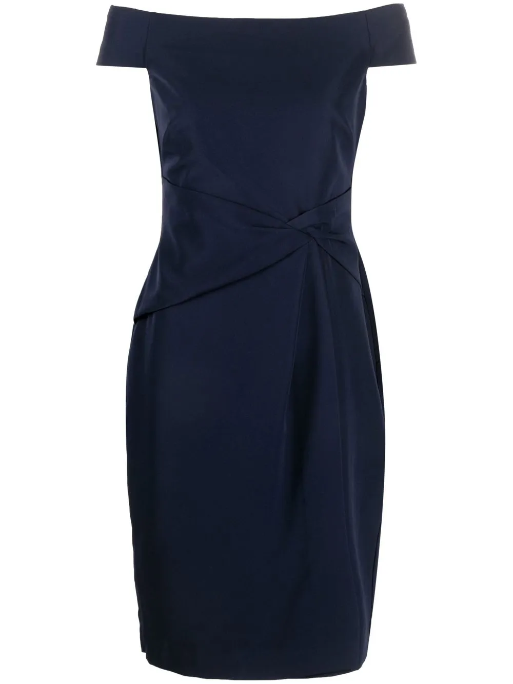 

Lauren Ralph Lauren vestido midi con detalle fruncido - Azul