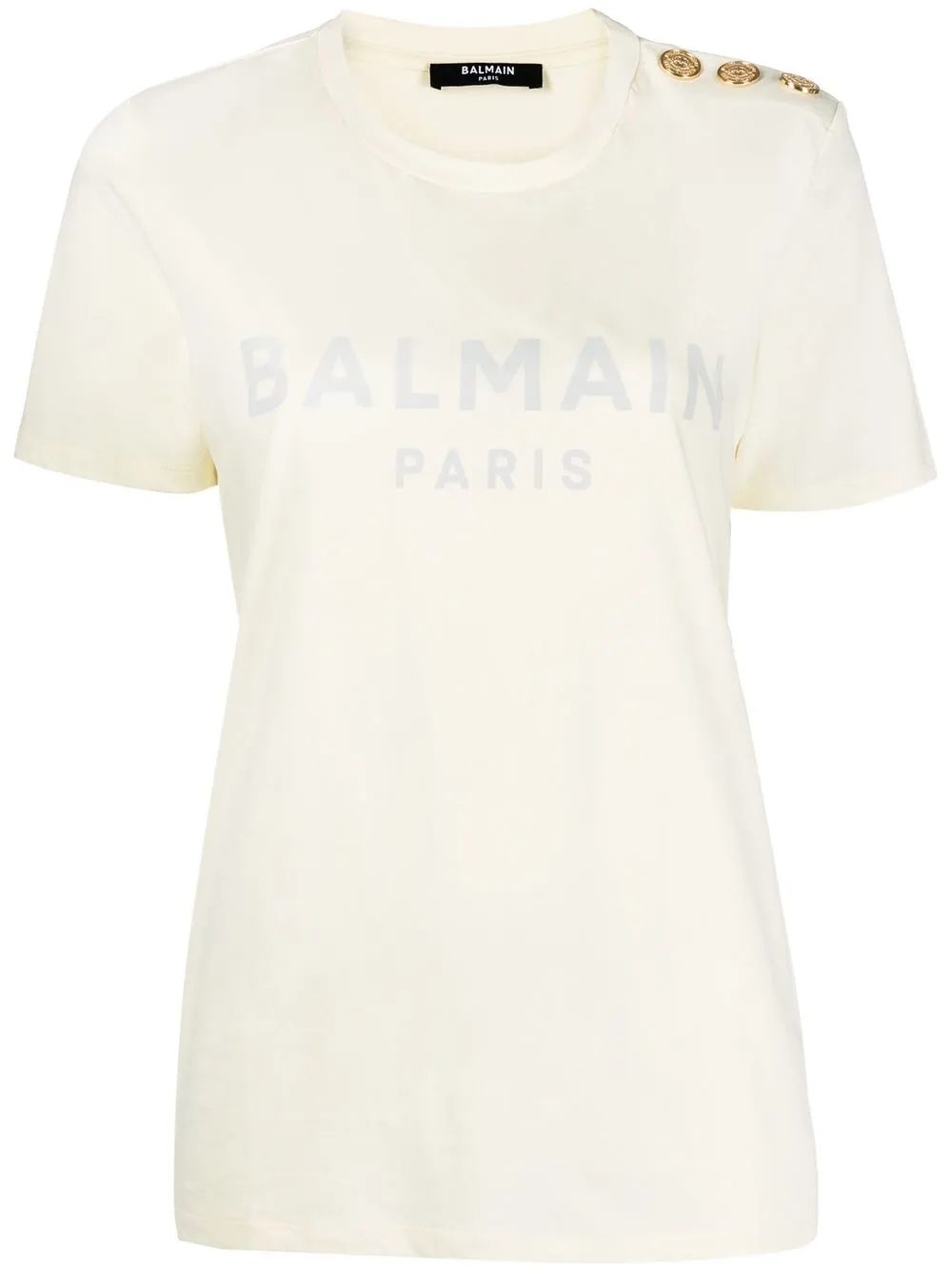 

Balmain playera con logo estampado - Neutro