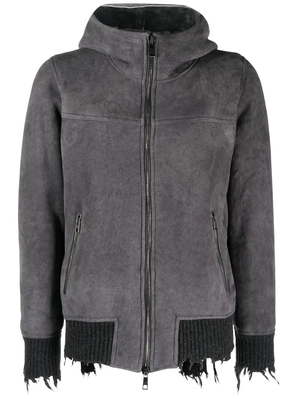 

Giorgio Brato zip-up sheepskin jacket - Grey