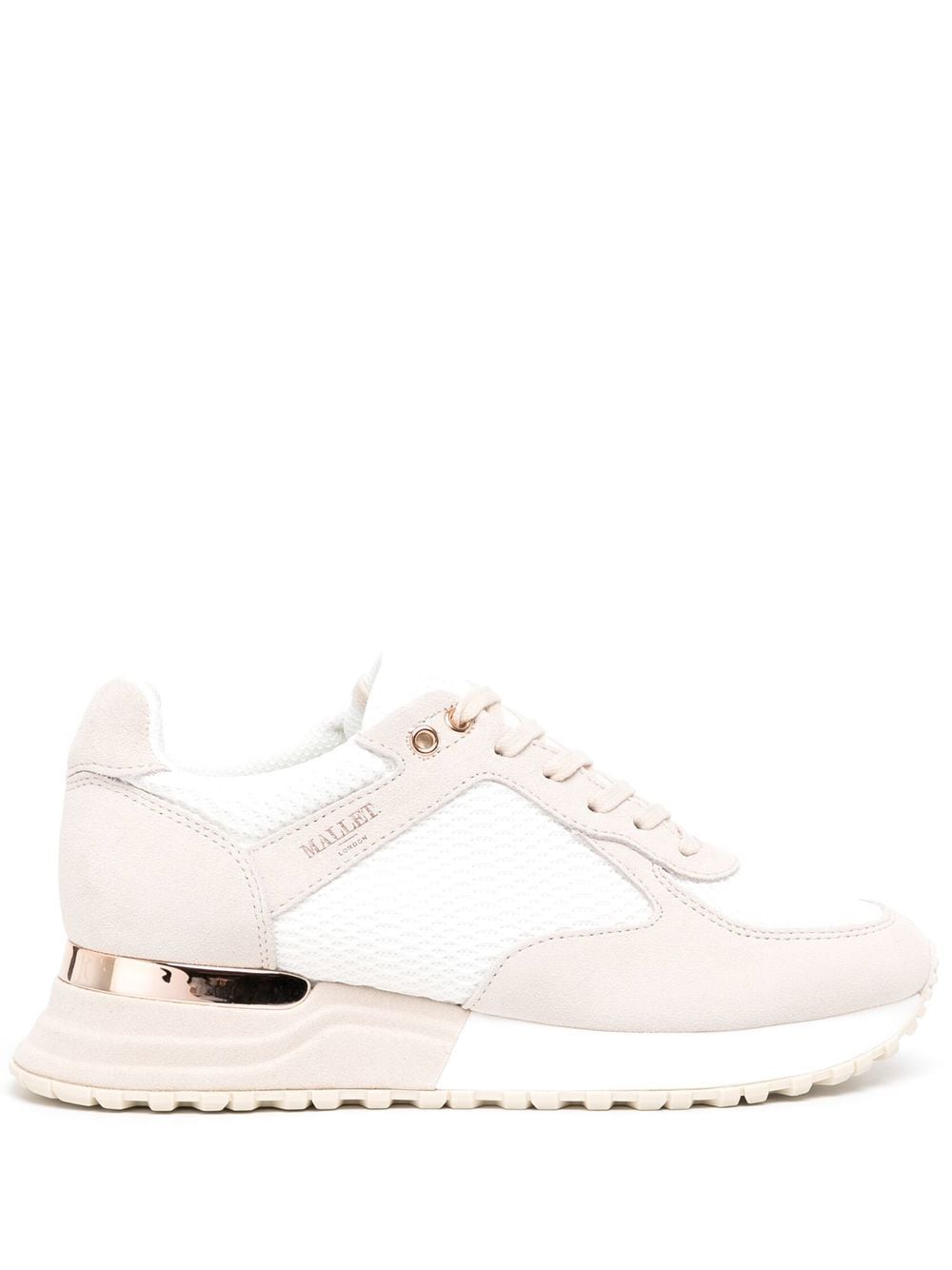 Mallet Lux Panelled Low-top Sneakers In White