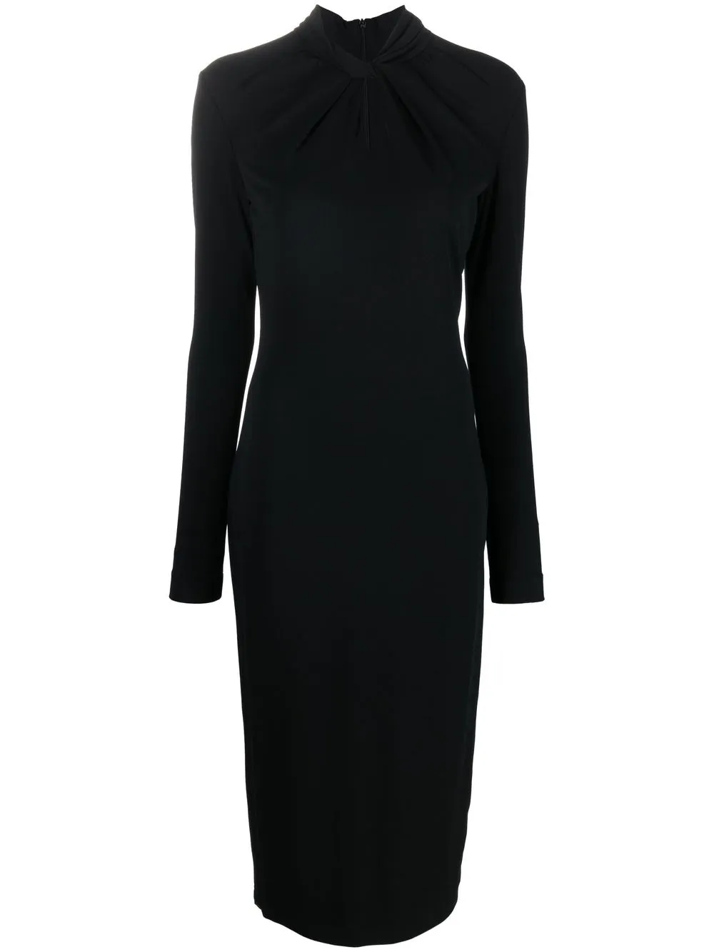 

Giorgio Armani cut-out long-sleeve dress - Black