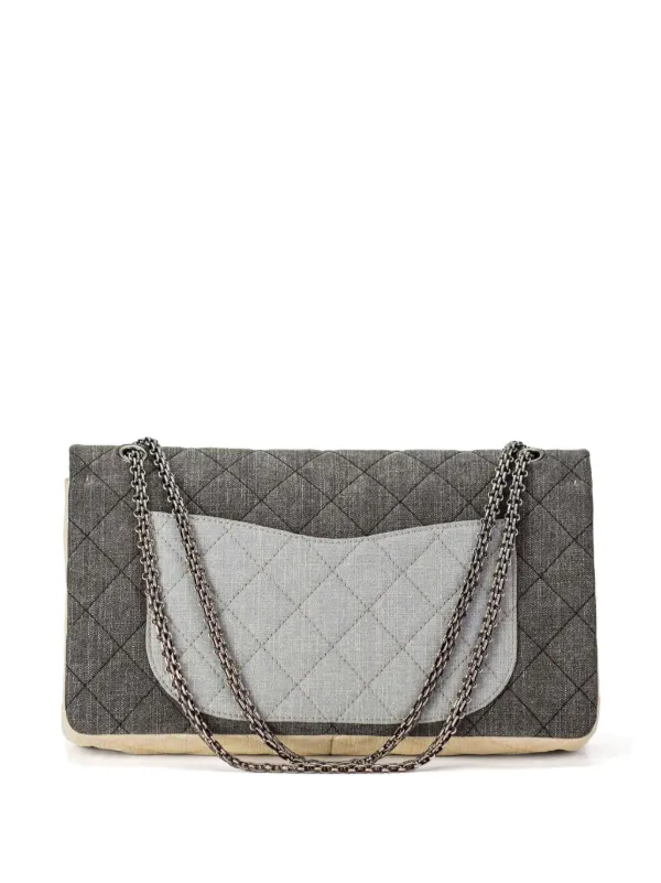 CHANEL Pre Owned 2009 Large 2.55 Reissue Shoulder Bag Grey FARFETCH IE