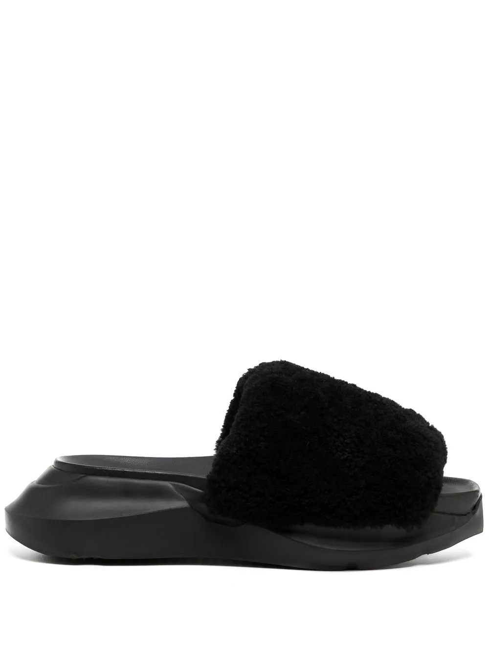 

Rick Owens slippers con puntera abierta - Negro