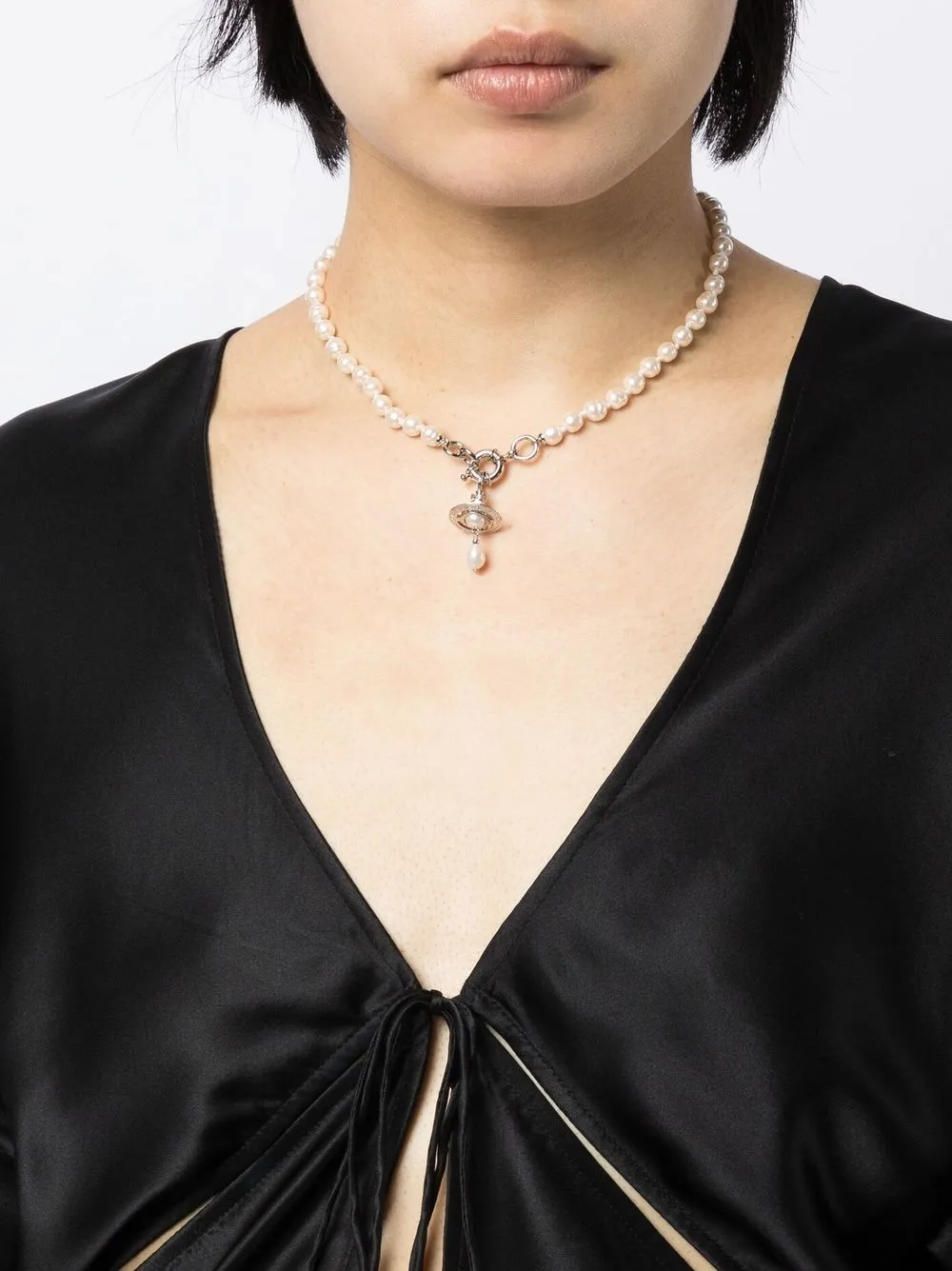 Vivienne Westwood Halsketting met parel - Beige