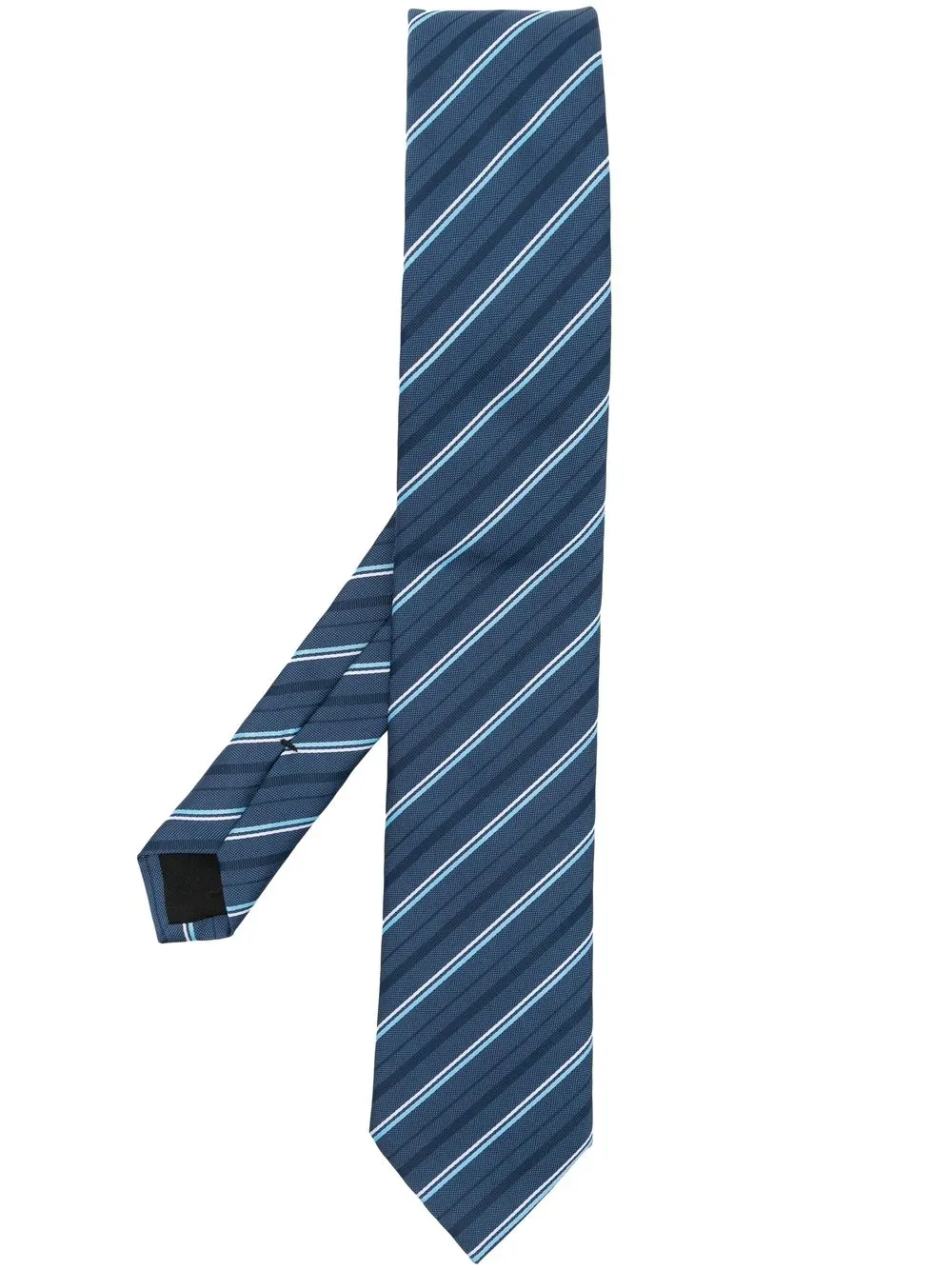 

BOSS diagonal-stipe silk-blend tie - Blue