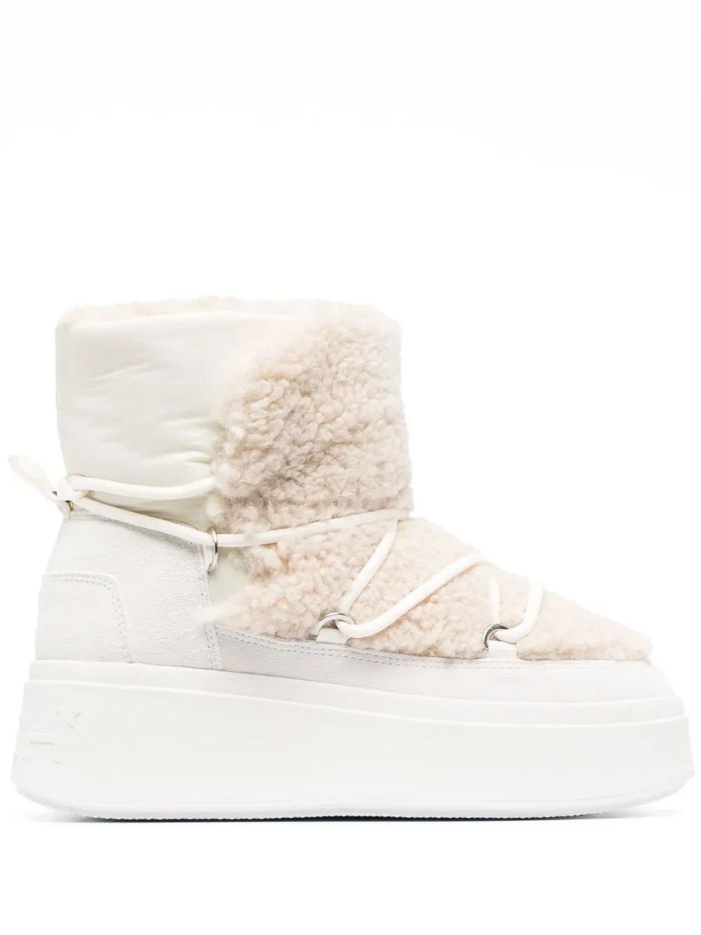 

Ash faux-shearling snow boots - White