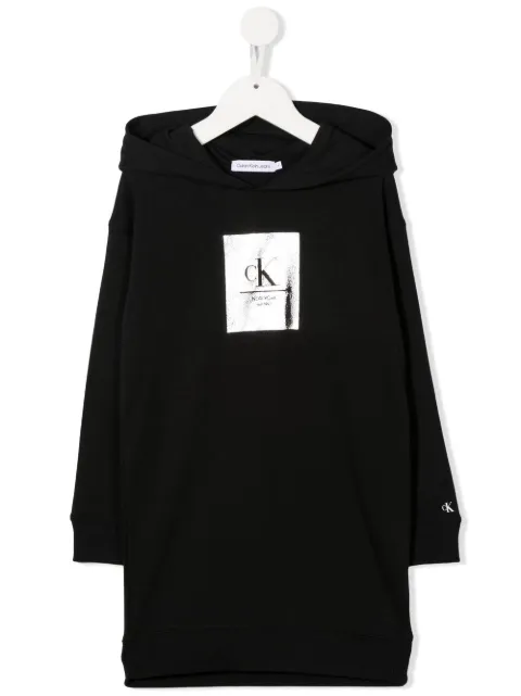 Calvin Klein Kids logo-print hoodie dress
