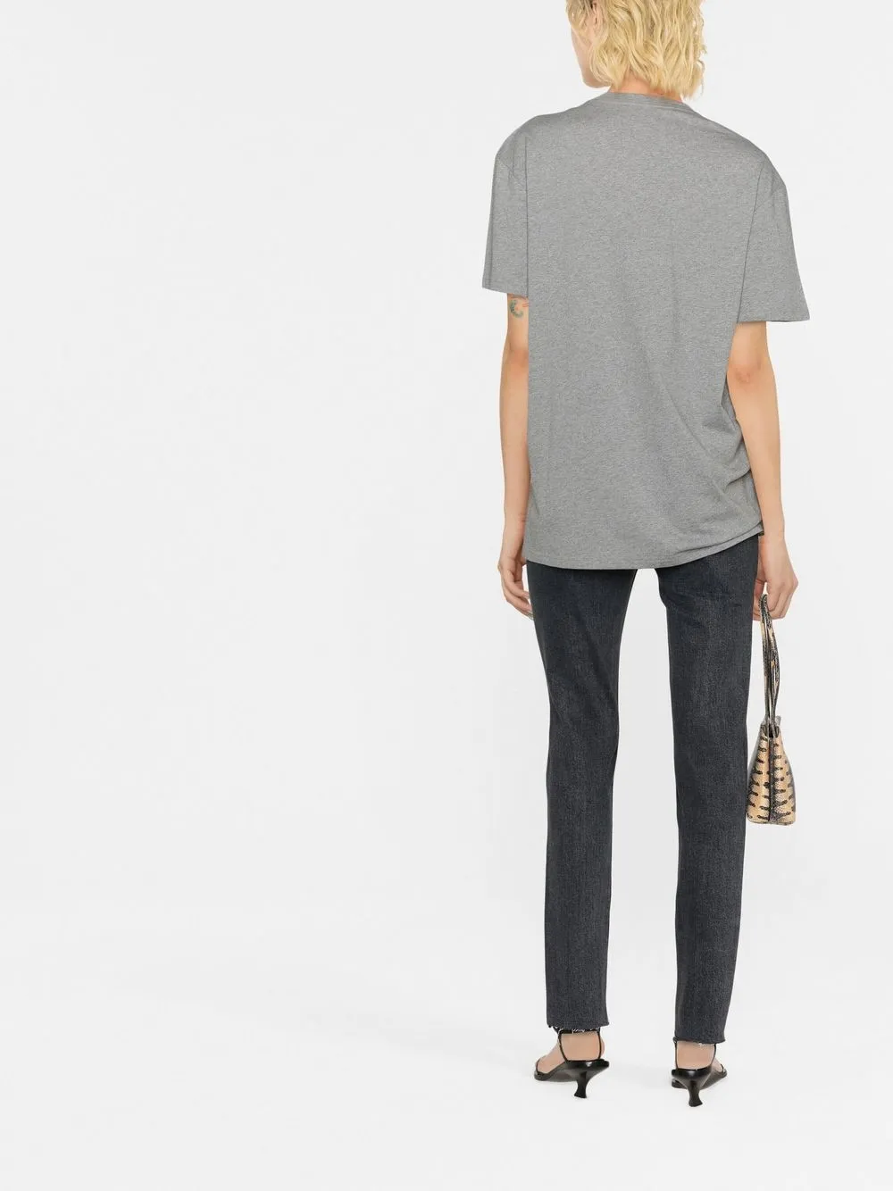  Isabel Marant T-shirt En Coton Biologique à Logo Imprimé - Gris 