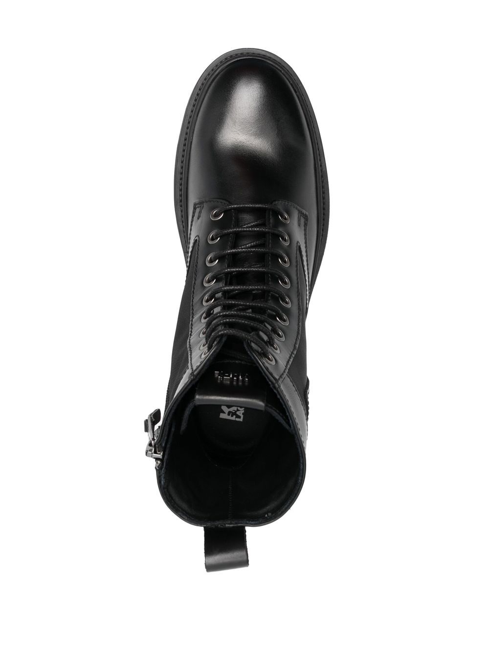 Shop Karl Lagerfeld Logo-patch Ankle Boots In Black