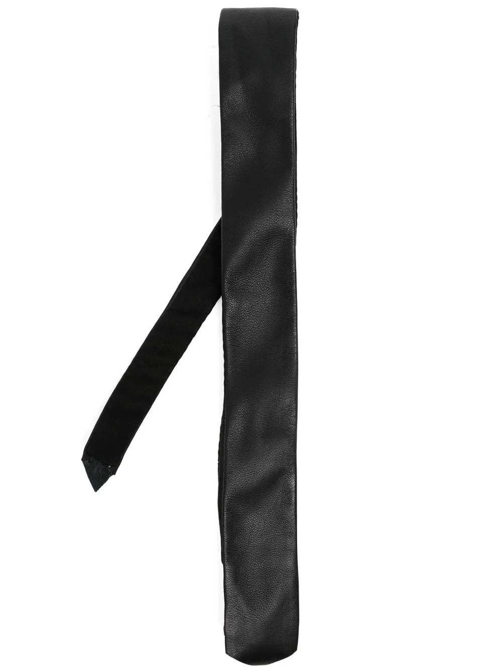 

Raf Simons pointed leather tie - Black