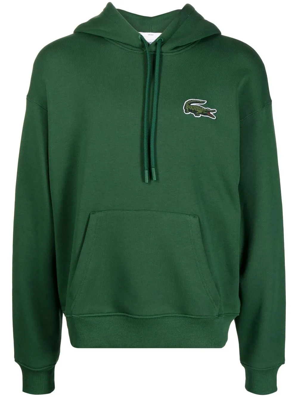 

Lacoste logo-patch pouch-pockets hoodie - Green