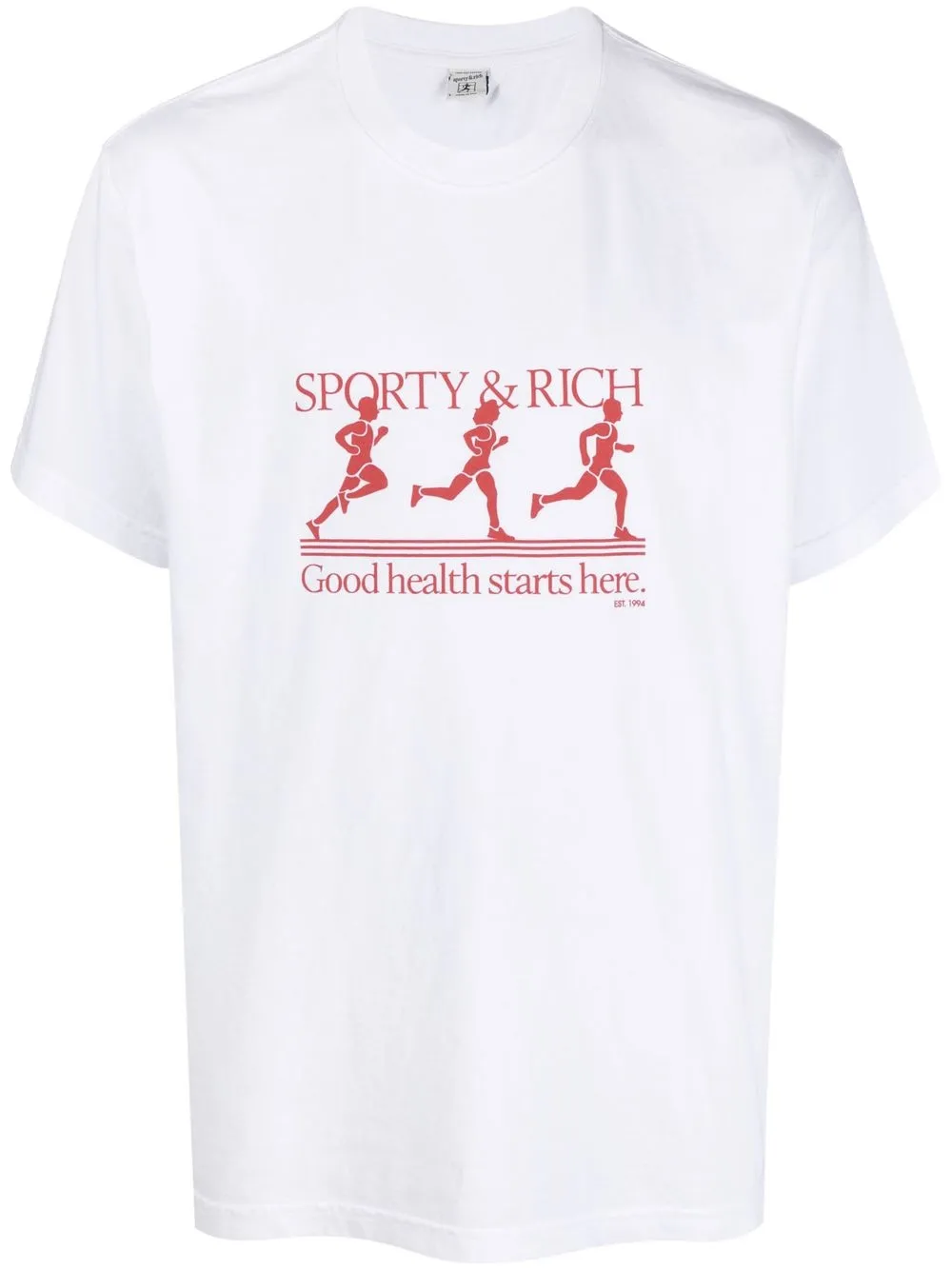 

Sporty & Rich graphic-print cotton T-Shirt - White