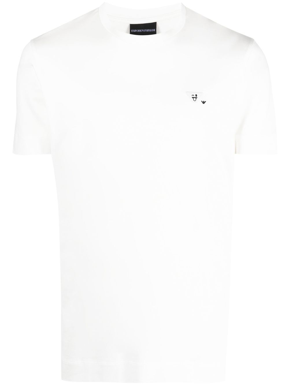 

Emporio Armani playera manga corta con logo bordado - Blanco