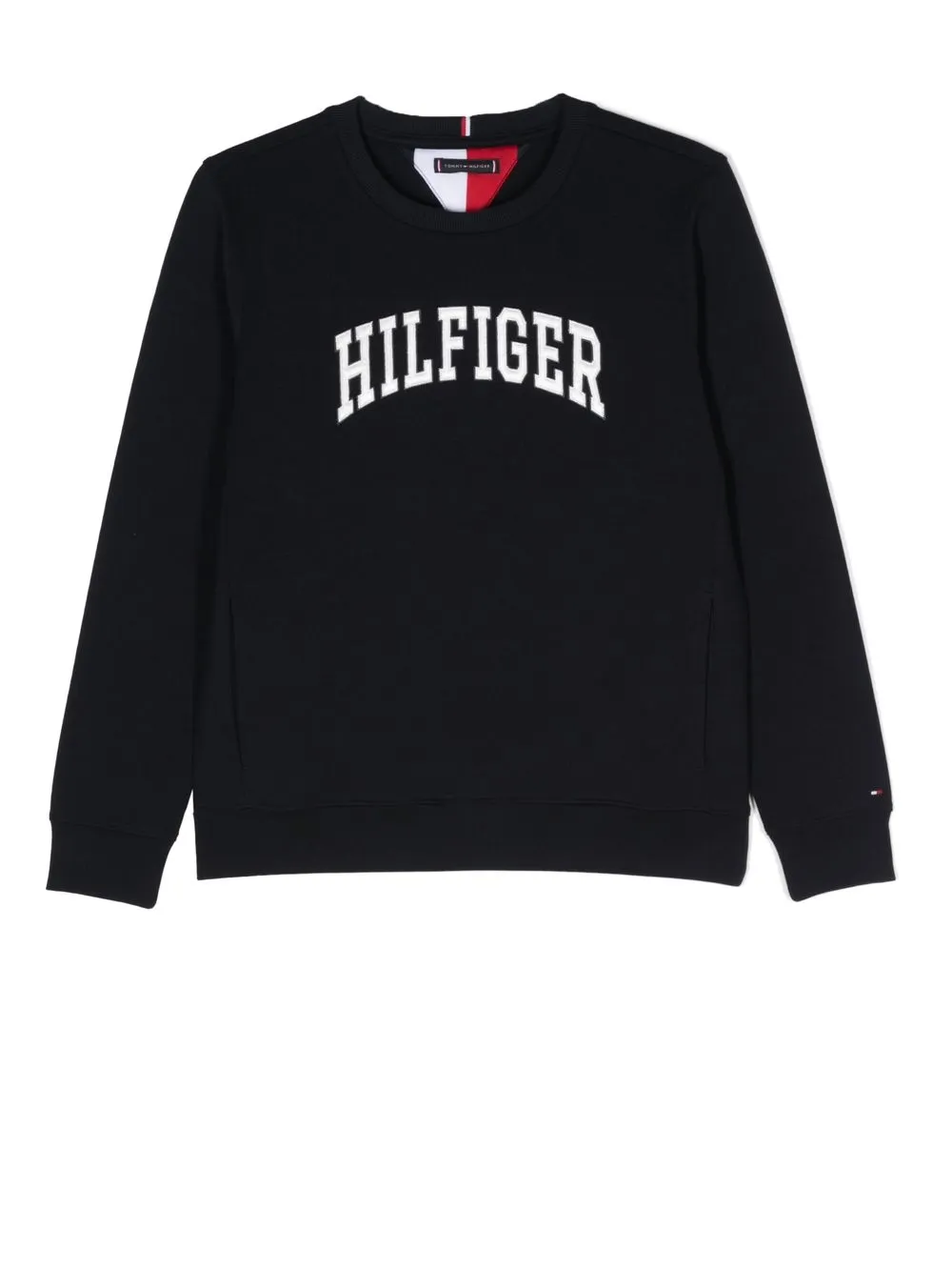 

Tommy Hilfiger Junior sudadera manga larga con logo estampado - Azul