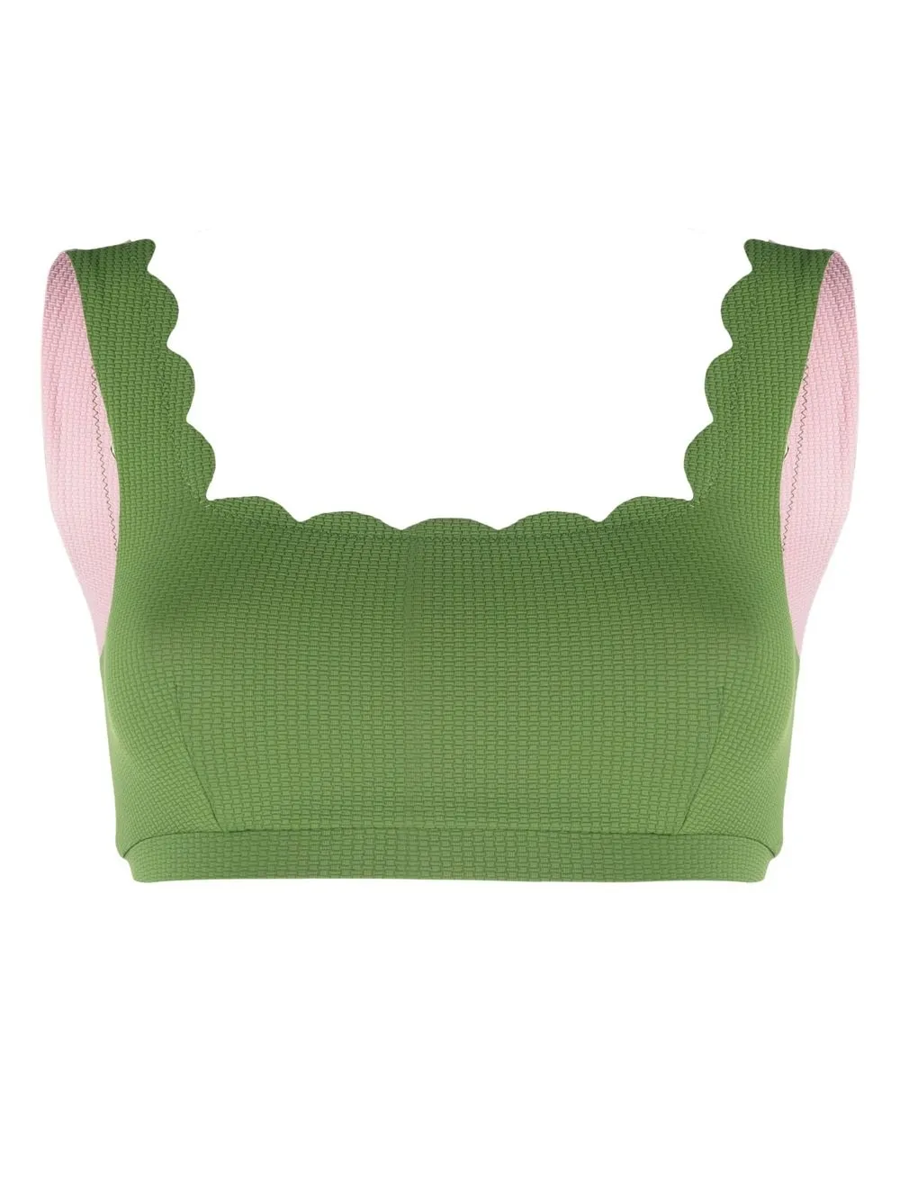 

Marysia Palm Springs scalloped bikini top - Green