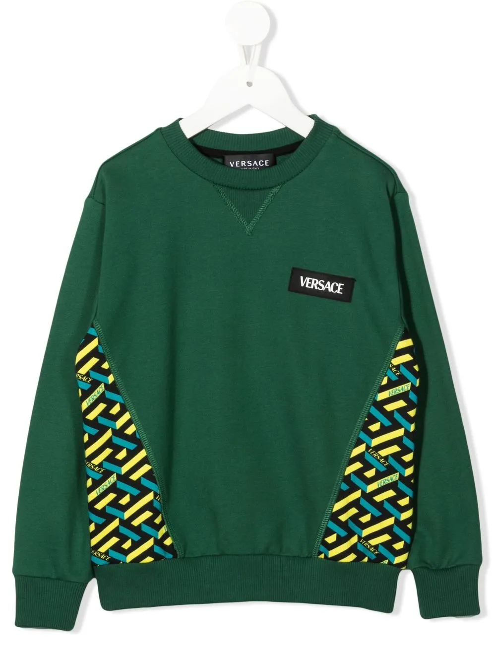 

Versace Kids sudadera con parche del logo - Verde