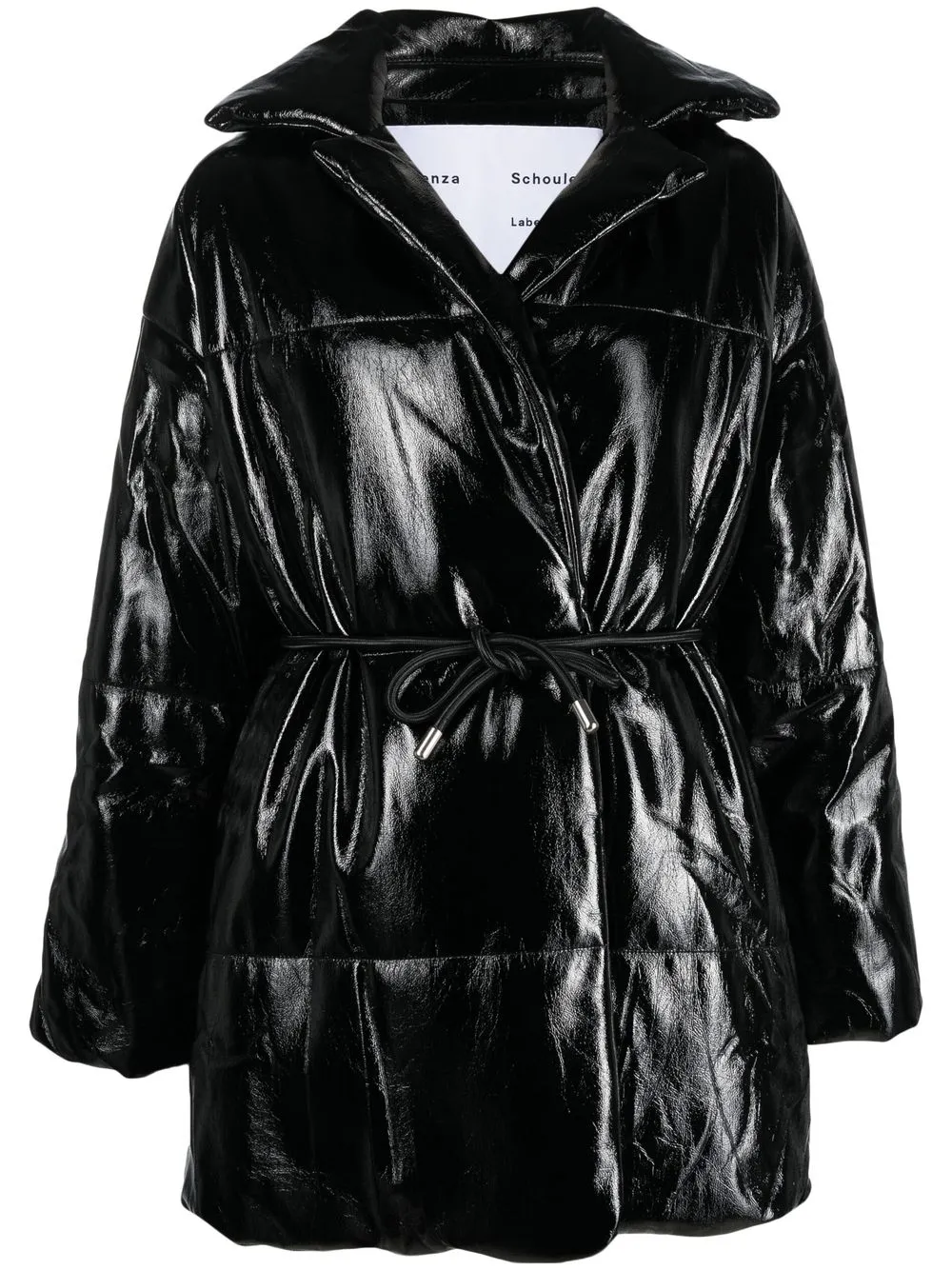 

Proenza Schouler White Label abrigo oversize con cinturón - Negro