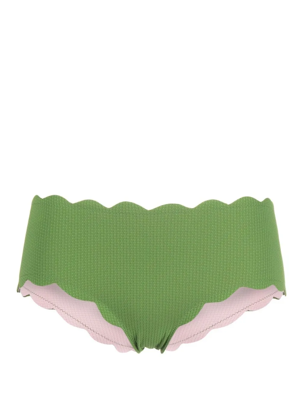 

Marysia bikini bottom Spring con bordes festoneados - Verde