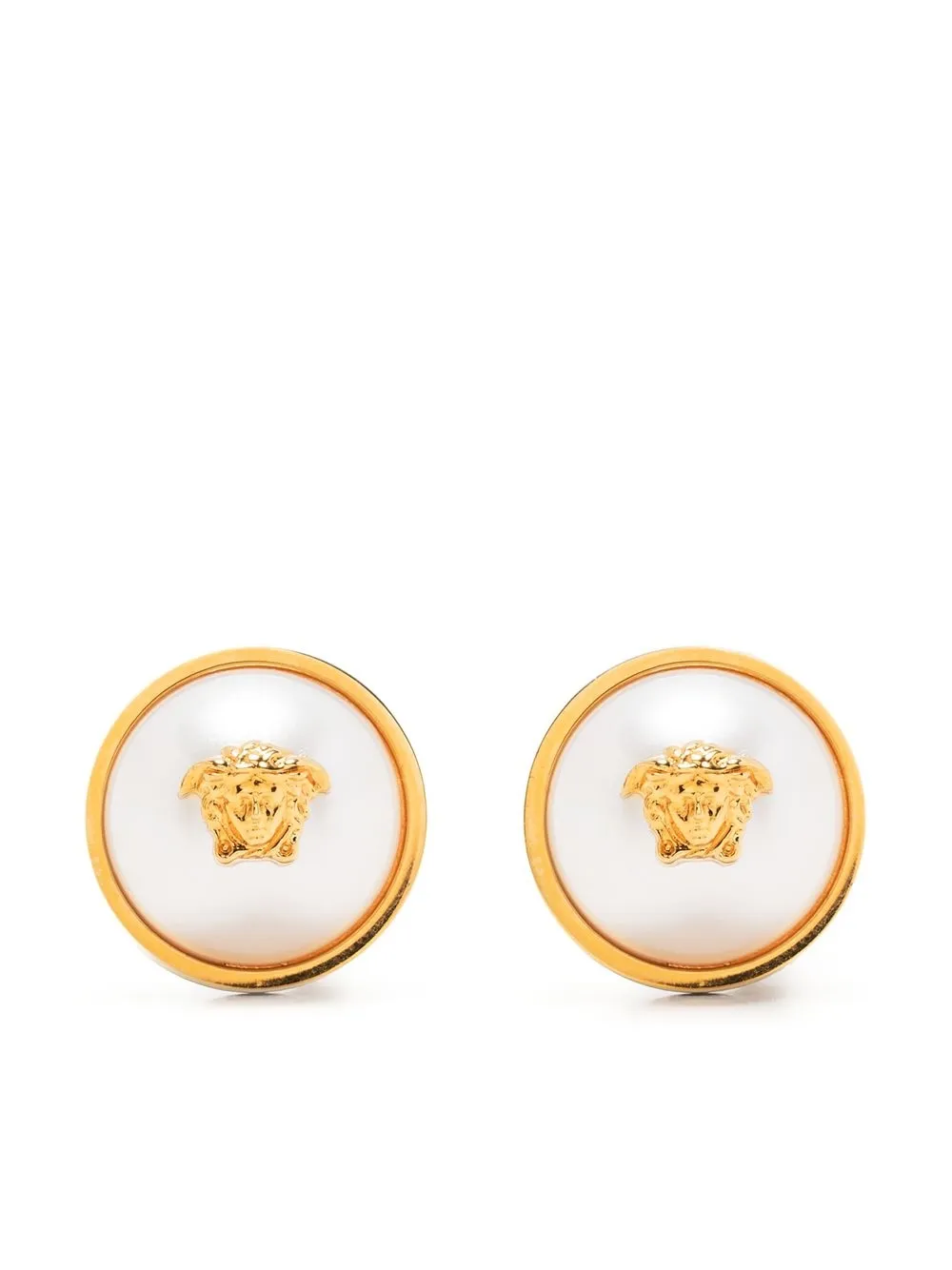 

Versace Medusa plaque earrings - Gold