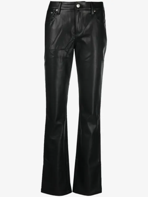 MISBHV faux-leather straight-leg trousers 