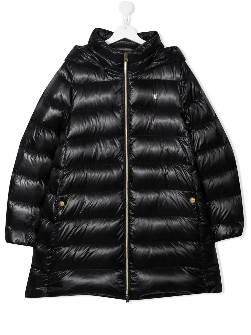 

Herno Kids zip-up padded down coat - Black