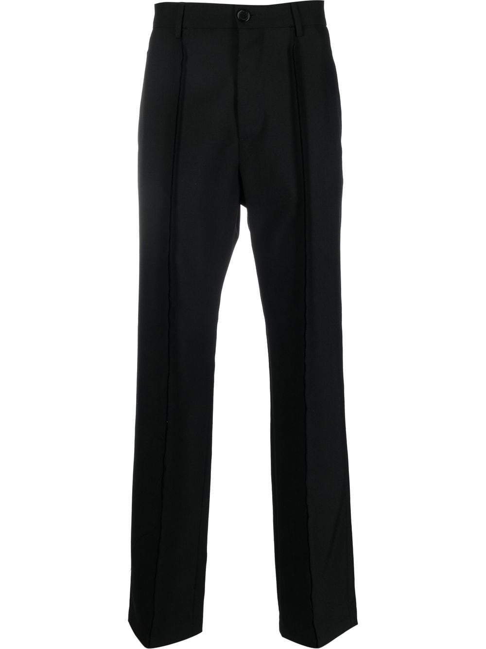marni pantalon de costume à design plissé - noir