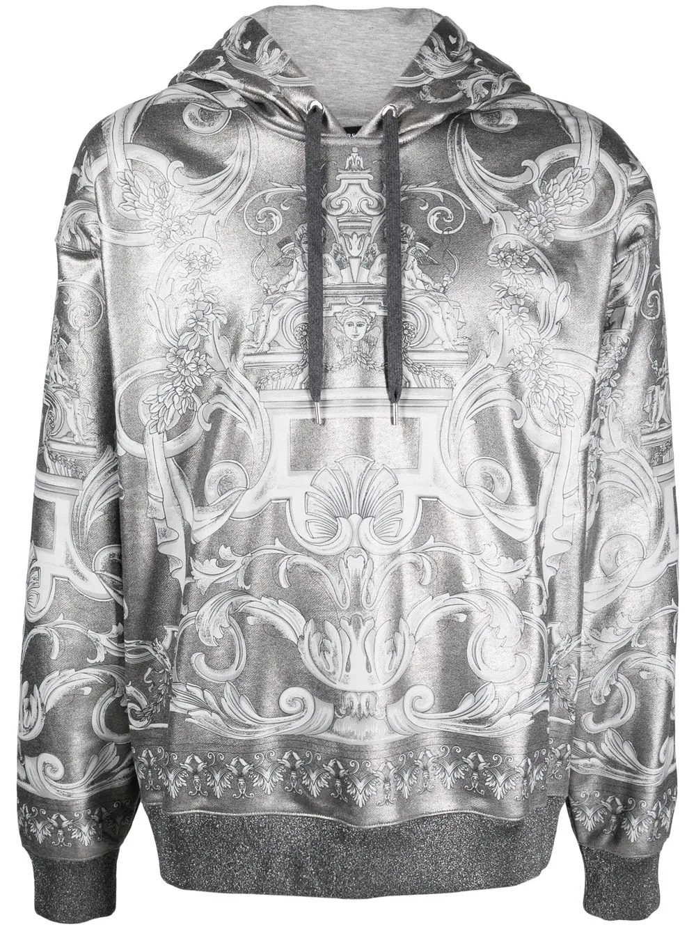 

Versace illustration-style printed hoodie - Grey