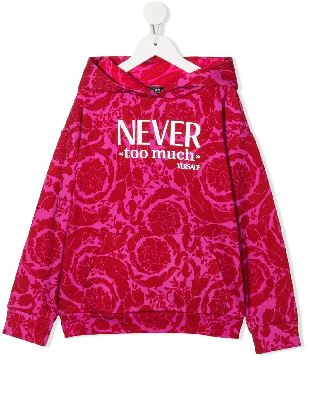 

Versace Kids slogan-print hoodie - Pink