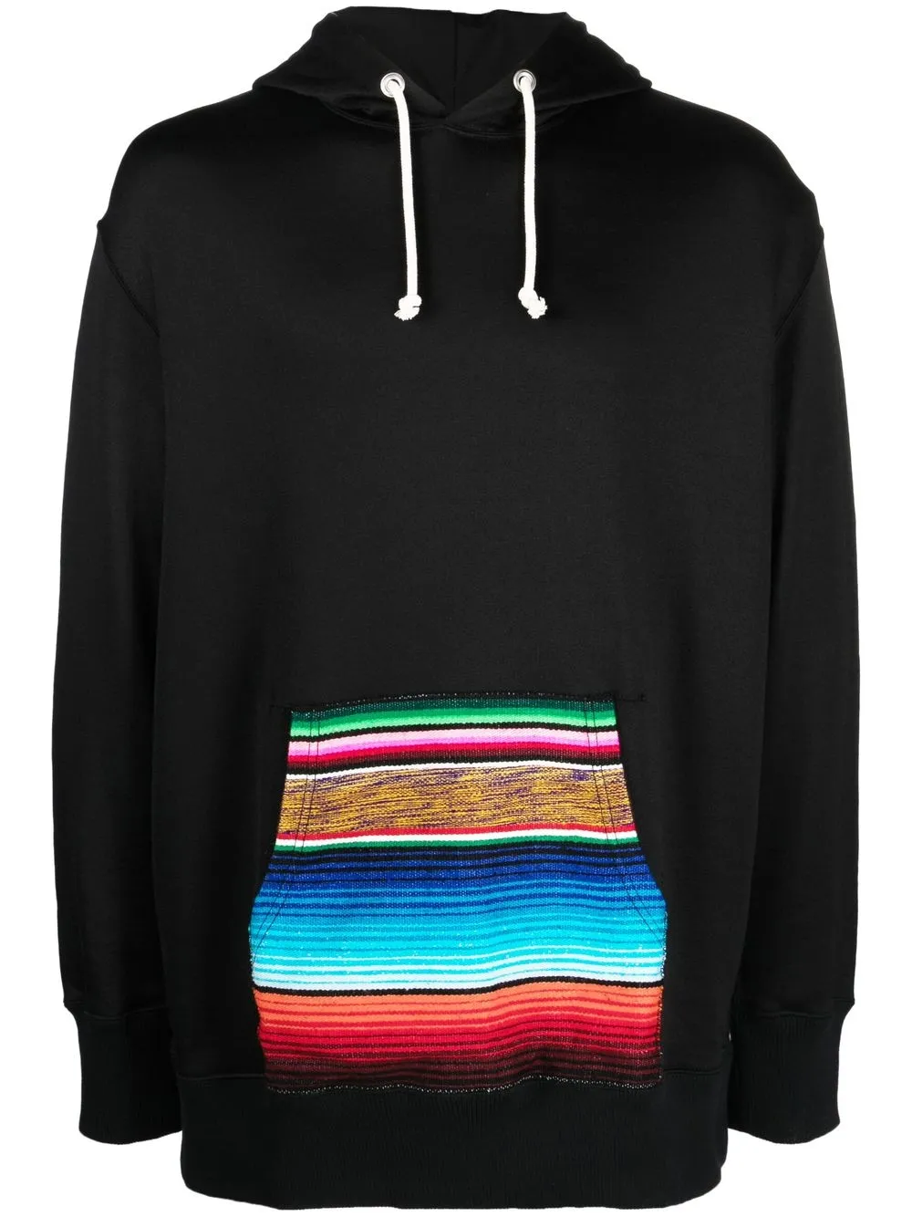 

Junya Watanabe hoodie con bolsillo en contraste - Negro