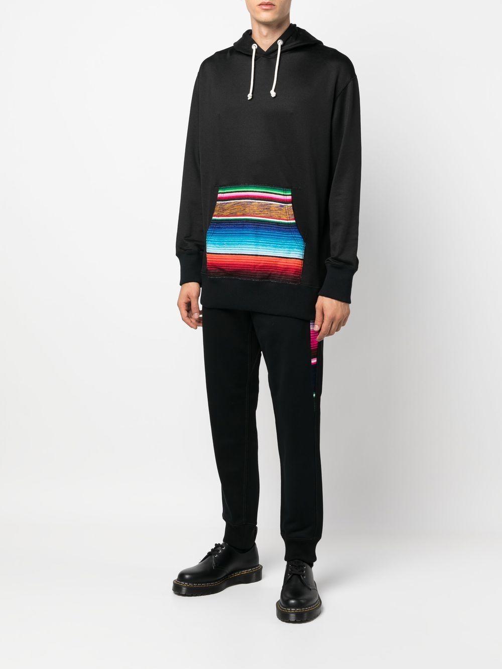 Junya Watanabe Hoodie met contrasterende zak - Zwart