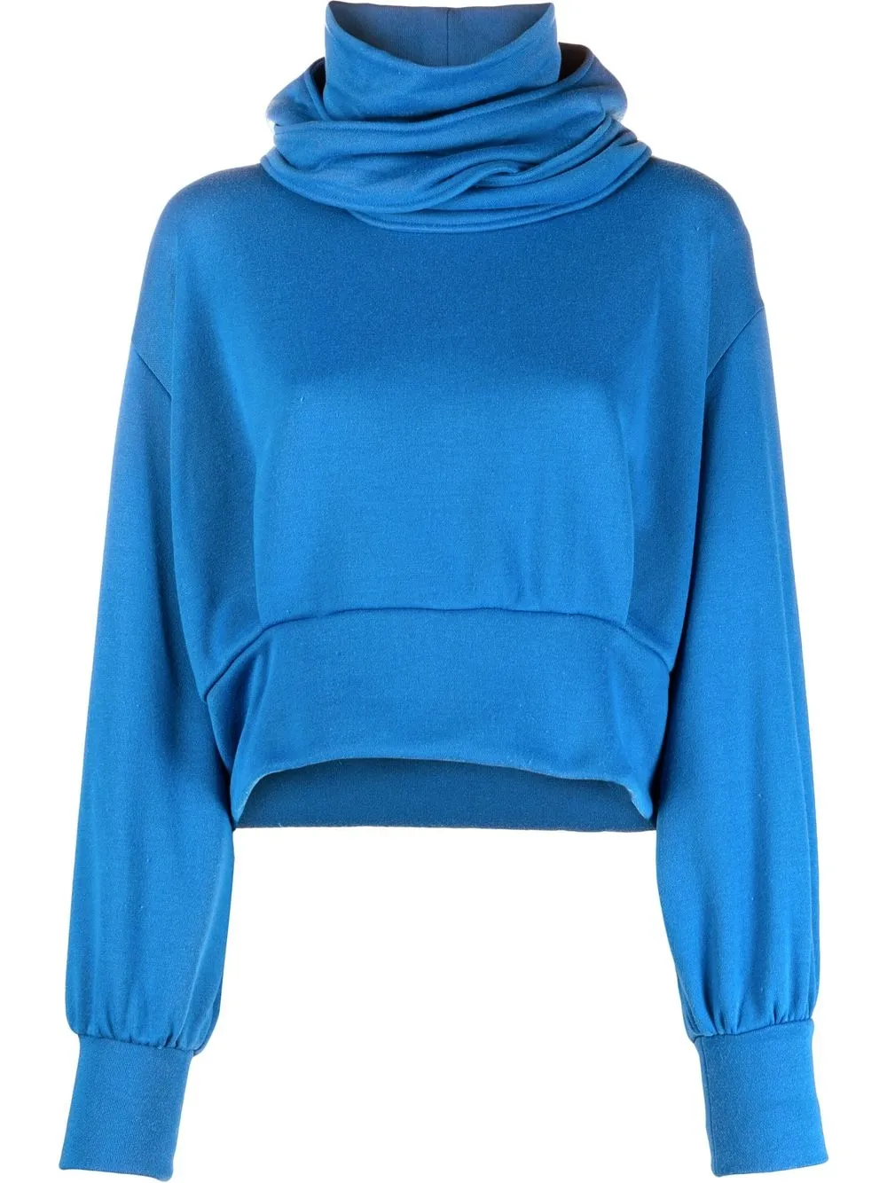 

Comme Des Garçons Noir Kei Ninomiya hoodie corta con cuello de tortuga - Azul