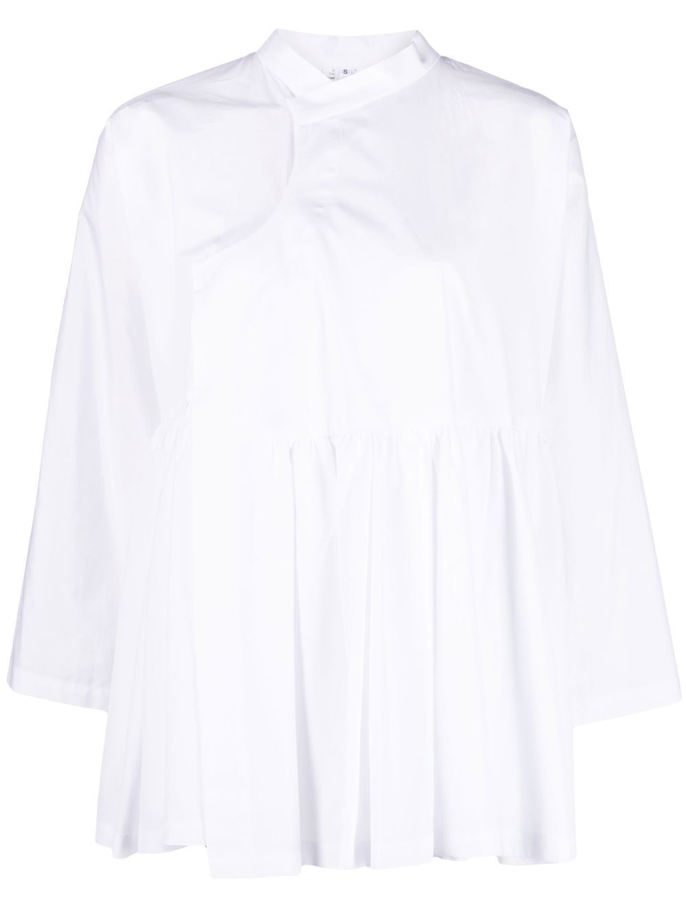 

Comme Des Garçons Comme Des Garçons ruffled-hem poplin shirt - White