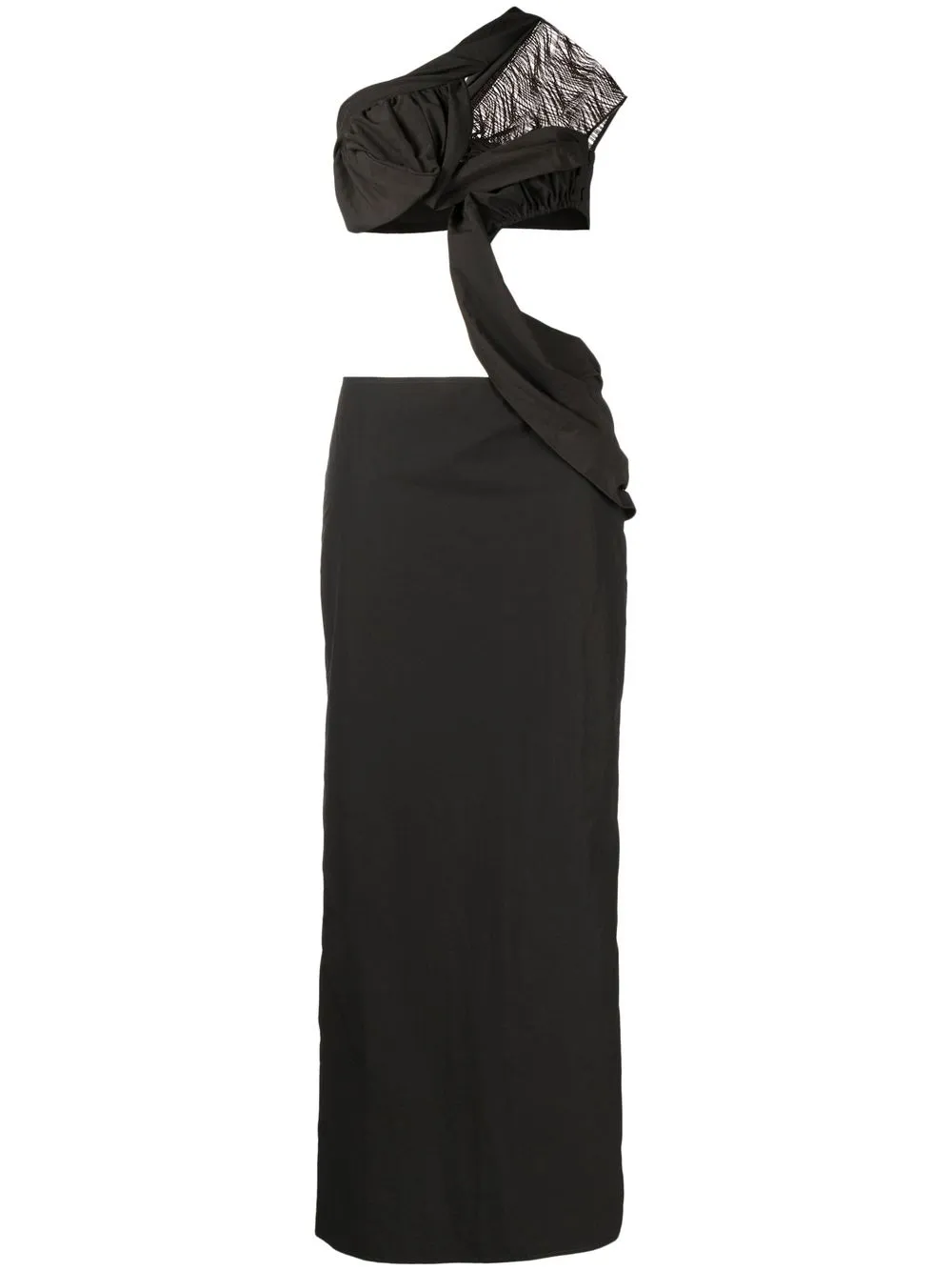 

Christopher Esber fringed column dress - Grey