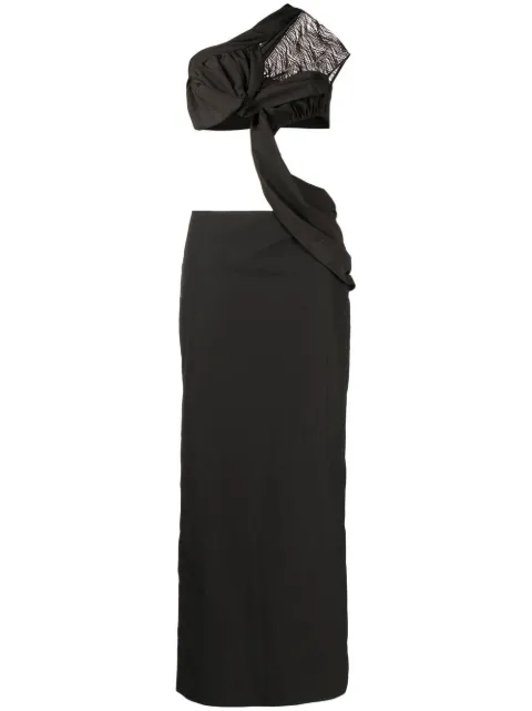 Christopher Esber fringed column dress